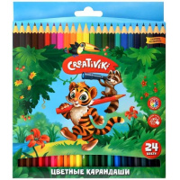 Фото товара - Карандаши 24цв КЦ24КР Creativiki