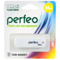 Фото товара - ФЛЕШ-накопитель (USB) PERFEO 64GB C05 White