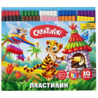 Фото товара - Пластилин  10цв 150 гр. ПЛ10КР Creativiki