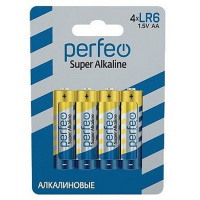Фото товара - Элемент питания LR06  4BL PERFEO Super Alkaline (120/480)