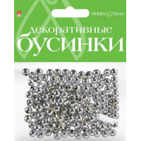 Фото товара - Бусины круглые серебряные  6 мм 2-371/04 Альт