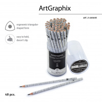 Маленькое фото товара - Карандаш пластиковый  "ArtGraphix. Березки" трехгранный НВ 21-0038/05 Bruno Visconti. Вариант №2