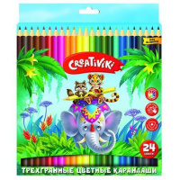 Фото товара - Карандаши 24цв трехгранные КЦТ24КР Creativiki