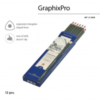 Маленькое фото товара - Карандаш черногр. "Графика/GraphixPro" 14В трехгранный 21-0048 Bruno Visconti. Вариант №3