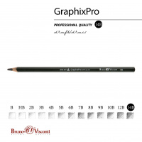 Маленькое фото товара - Карандаш черногр. "Графика/GraphixPro" 14В трехгранный 21-0048 Bruno Visconti. Вариант №4
