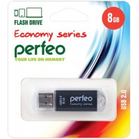 Фото товара - ФЛЕШ-накопитель (USB) PERFEO  8GB E01 Серия "Черная экономика" PF-E01B008ES PERFEO
