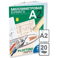 Фото товара - Бумага миллиметровая А2 20л в папке ПМ/А2 Лилия Холдинг