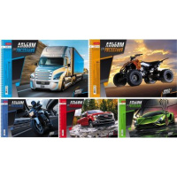 Фото товара - Альбом для рисования 24л на спирали "Мир моторов/World of motors" перфорация на отрыв (062435) Хатбер