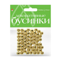 Маленькое фото товара - Бусины круглые ЗОЛОТЫЕ 8 мм 2-371/09 Альт. Вариант №2