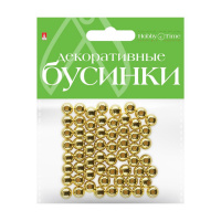 Фото товара - Бусины круглые ЗОЛОТЫЕ 8 мм 2-371/09 Альт