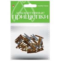 Фото товара - Декоративные прищепки "Микс. Металлизированные цвета" 25 мм 2-360/09 Альт