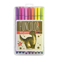 Маленькое фото товара - Фломастеры 18цв "ДИНОЗАВР.FUNCOLOR" в пластиковом пенале 32-0049 Bruno Visconti. Вариант №2