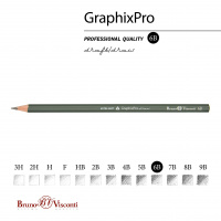 Маленькое фото товара - Карандаш черногр. "Графика/GraphixPro"  6В трехгранный 21-0019 Bruno Visconti. Вариант №2