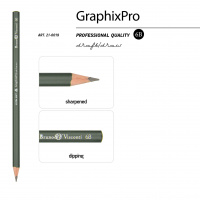 Маленькое фото товара - Карандаш черногр. "Графика/GraphixPro"  6В трехгранный 21-0019 Bruno Visconti. Вариант №3