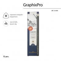 Маленькое фото товара - Карандаш черногр. "Графика/GraphixPro"  6В трехгранный 21-0019 Bruno Visconti. Вариант №6