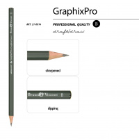 Маленькое фото товара - Карандаш черногр. "ГрафикаПро/GraphixPro" В трехгранный 21-0014 Bruno Visconti. Вариант №2