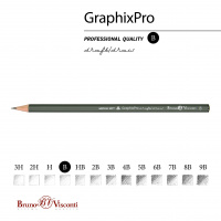 Маленькое фото товара - Карандаш черногр. "ГрафикаПро/GraphixPro" В трехгранный 21-0014 Bruno Visconti. Вариант №6