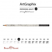 Маленькое фото товара - Карандаш пластиковый  "ArtGraphix. Карта мира" трехгранный НВ 21-0038/18 Bruno Visconti. Вариант №2
