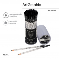 Маленькое фото товара - Карандаш пластиковый  "ArtGraphix. Карта мира" трехгранный НВ 21-0038/18 Bruno Visconti. Вариант №4