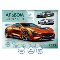 Фото товара - Альбом для черчения А4 40л цв. обложка Ач40 Гранит