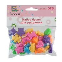 Фото товара - Набор бусин для рукоделия "Конфетти" DFB №01 крупные фигуры Hobbius