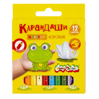 Маленькое фото товара - Карандаши 12цв  КККМ12 КОРОТКИЕ Каляка-Маляка. Вариант №2