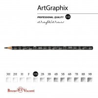 Маленькое фото товара - Карандаш пластиковый  "ArtGraphix. Чертеж" трехгранный НВ 21-0038/20 Bruno Visconti. Вариант №2