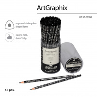 Маленькое фото товара - Карандаш пластиковый  "ArtGraphix. Чертеж" трехгранный НВ 21-0038/20 Bruno Visconti. Вариант №3