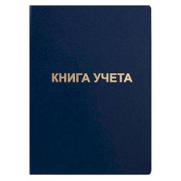 Фото товара - Книга учета 192л клетка бум/винил синий KYA4-BV192K inФОРМАТ
