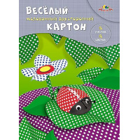 Фото товара - Набор цветного картона двустороннего А4 6л 6цв (веселый) "Горошек" С0151-02 АппликА