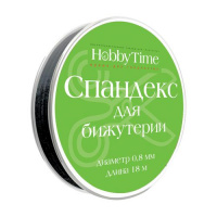 Фото товара - СПАНДЕКС (эластомерная нить) для бижутерии d=0.8мм, 18м ЧЕРНЫЙ 2-477/08 Альт