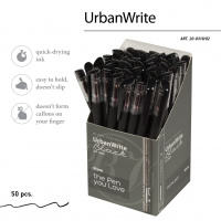 Маленькое фото товара - Ручка шариковая масляная 0.7мм "UrbanWrite" черная 20-0318/02 Bruno Visconti. Вариант №3