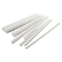 Фото товара - Пружина для переплета пластиковая 28 мм 50 шт. белая 211-240лист (1549879) SILWERHOF