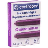 Фото товара - Баллончики для ручек 0019/06 (цена за 6 шт) фиолетовый Centropen