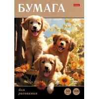 Фото товара - Папка для рисования А4 30л "Мягкие ушки" 100г/м2 (085635) 31153 Хатбер