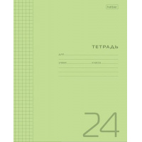 Фото товара - Тетрадь  24л клетка с пластиковой обложкой "Зеленая" (083594) Хатбер