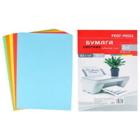 Фото товара - Бумага  А4  50л 80 г/м2  5 цв. ИНТЕНСИВ АССОРТИ (Б-3562) Проф-Пресс