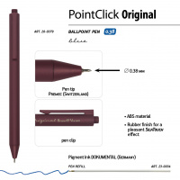 Маленькое фото товара - Ручка автоматическая шариковая 0.38мм "PointClick.ОРИГИНАЛЬНАЯ/ORIGINAL" синяя (3 цвета корпуса) 20-0379 Bruno Visconti. Вариант №3