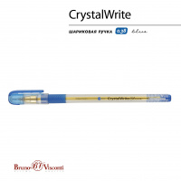 Маленькое фото товара - Ручка шариковая 0.38 мм "CrystalWrite" синяя 20-0404/01 Bruno Visconti. Вариант №6