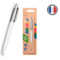 Фото товара - Ручка шариковая PARKER "Jotter Originals" K60 White CT M синие чернила, блистер CW2096874 (1846435)