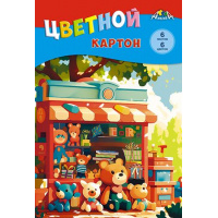 Фото товара - Набор цветного картона А4  6л 6цв "Игрушки" в папке С1280-19 АппликА