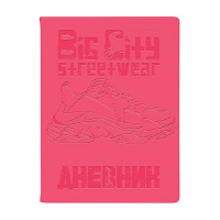 Фото товара - Дневник 1-11 класс ЛАЙТ "ОКСФОРД УЛИЧНЫЙ СТИЛЬ" (ЯРКО-РОЗОВЫЙ) иск. кожа 10-308/01 Альт