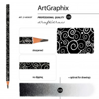 Маленькое фото товара - Карандаш пластиковый  "ArtGraphix. Волна" трехгранный НВ 21-0038/07 Bruno Visconti. Вариант №3