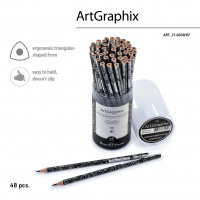 Маленькое фото товара - Карандаш пластиковый  "ArtGraphix. Волна" трехгранный НВ 21-0038/07 Bruno Visconti. Вариант №4