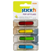 Фото товара - Закладки с клеевым краем Stick`n 12х45 мм 4цв х 30л Z-сложение 26018 (822803) Hopax