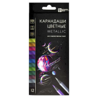 Фото товара - Карандаши для художественных работ 12цв "МЕТАЛЛИК" 64099 Феникс