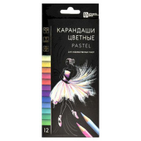 Фото товара - Карандаши для художественных работ 12цв "ПАСТЕЛЬ" 64101 Феникс
