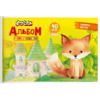 Маленькое фото товара - Альбом для рисования 40л с раскраской АЛКМА4Р-40 Каляка-Маляка. Вариант №3