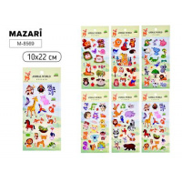 Фото товара - Декоративные наклейки 10х22 ЖИВОТНЫЕ см 6 дизайнов M-8569 Mazari