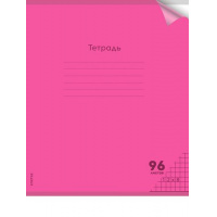 Фото товара - Тетрадь  96л клетка с пластиковой обложкой "НЕОН MAGENTA" 96-1367 Проф-Пресс
